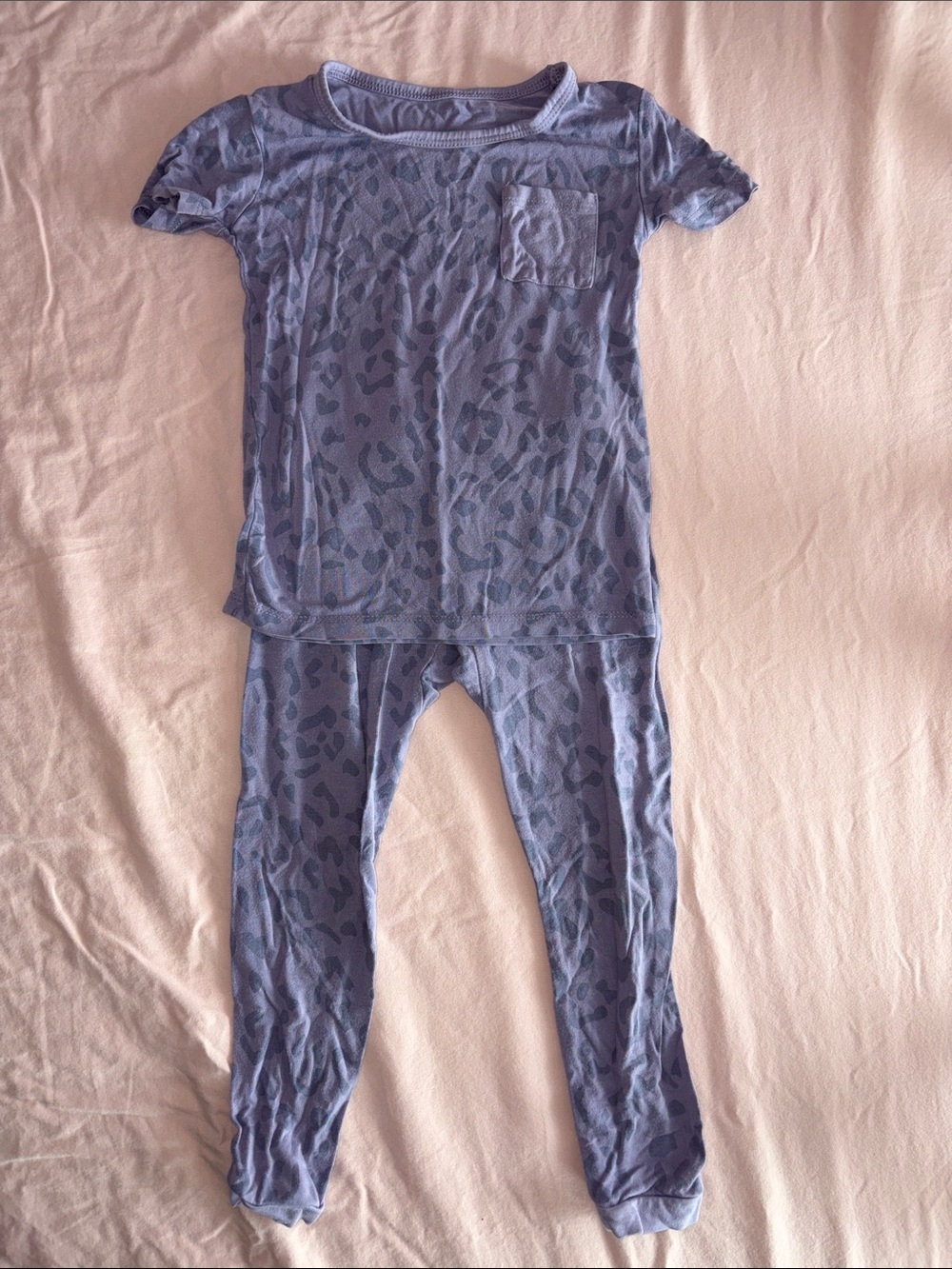 Kyte BABY Lavender Blue Leopard-Print Pajama Set